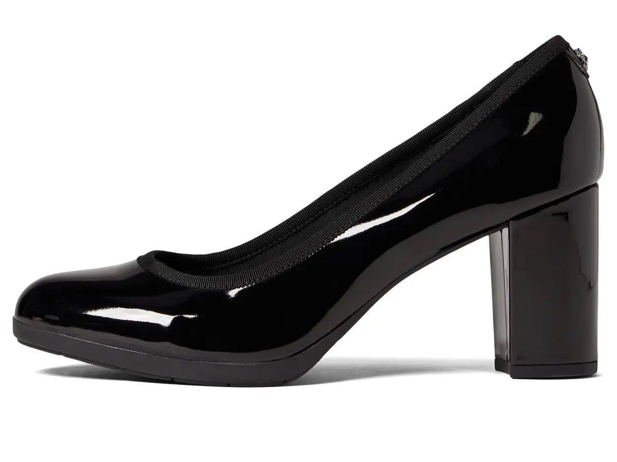 Anne Klein Castana Black Pump Shoes 6.5 US | Elegant Block Heel for Women - main product image