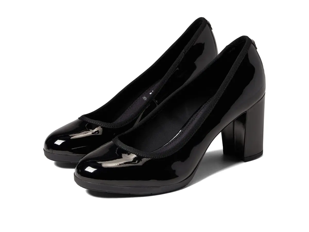 Anne Klein Castana Black Pump Shoes 6.5 US | Elegant Block Heel for Women - view 5