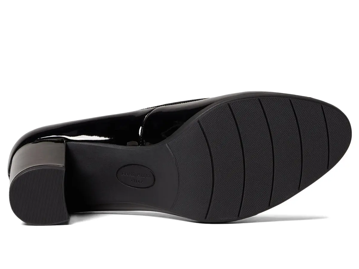 Anne Klein Castana Black Pump Shoes 6.5 US | Elegant Block Heel for Women - view 3