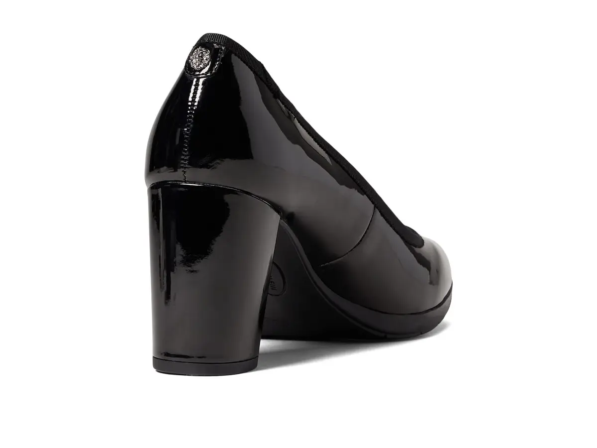Anne Klein Castana Black Pump Shoes 6.5 US | Elegant Block Heel for Women - view 4