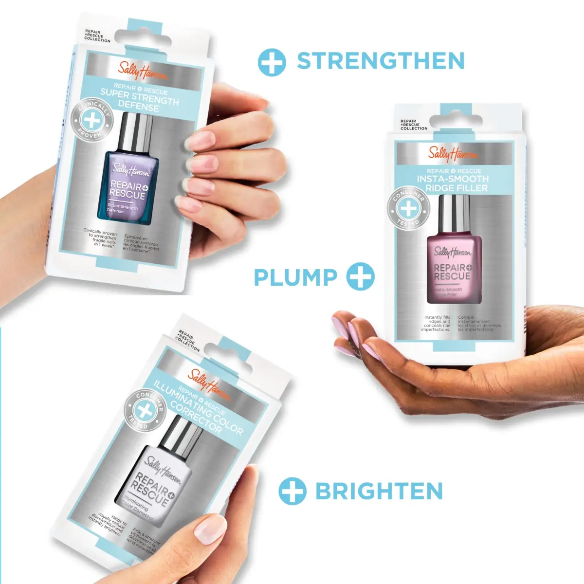 Sally Hansen Repair + Rescue Insta-Smooth Ridge Filler 12ml (0.44 Fl Oz) | Smooths Ridges with Hyaluronic Acid - view 4