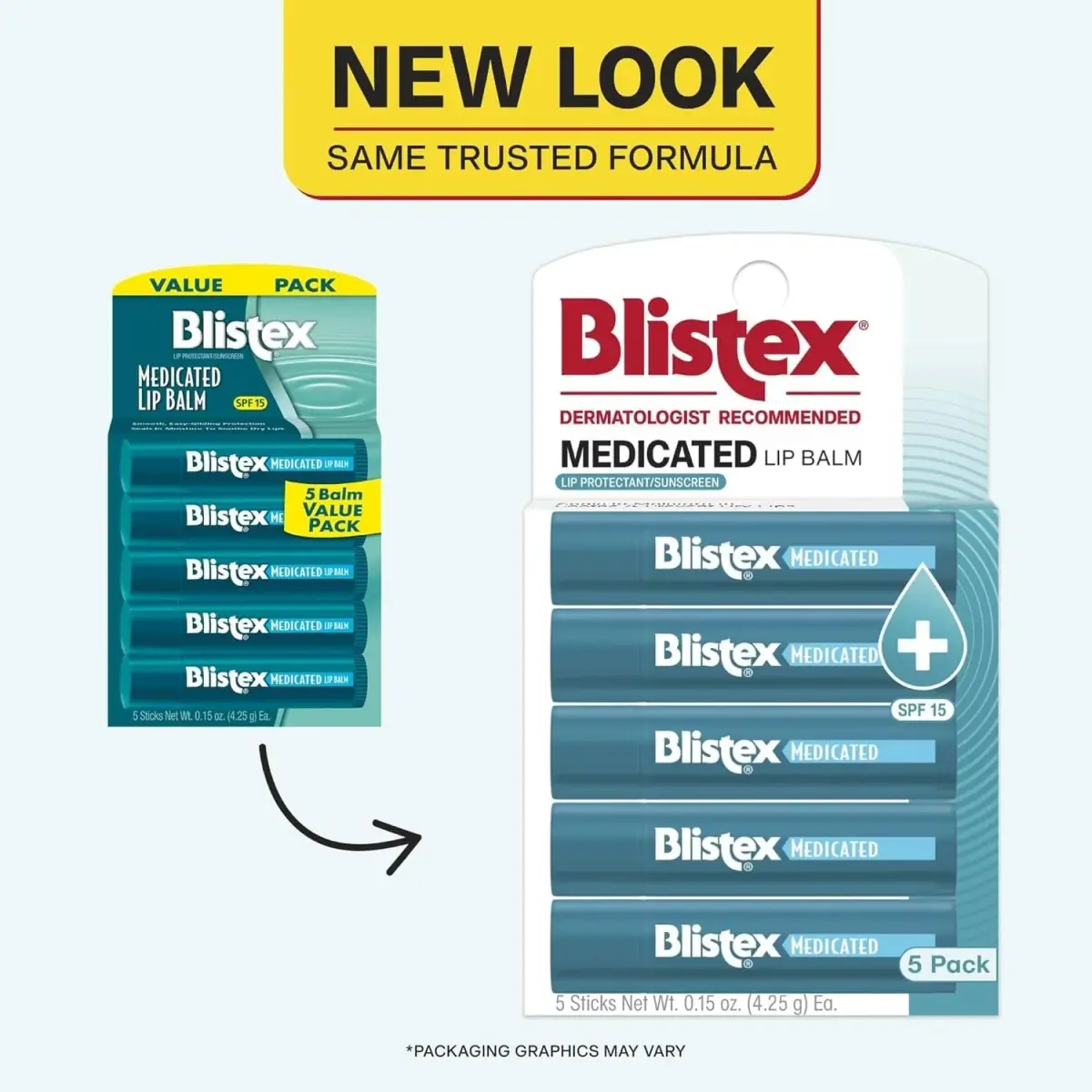 Blistex Medicated Lip Balm SPF 15 0.75 oz (5 Count, Clear) | Seals in Moisture for Dry, Chapped Lips - view 3