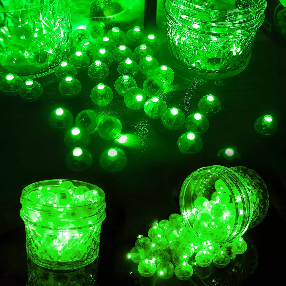 Aogist 100pcs Green Balloon Light Waterproof Mini LED Lamp for Party & Wedding | Long Standby Time, Fully Submersible - view 3