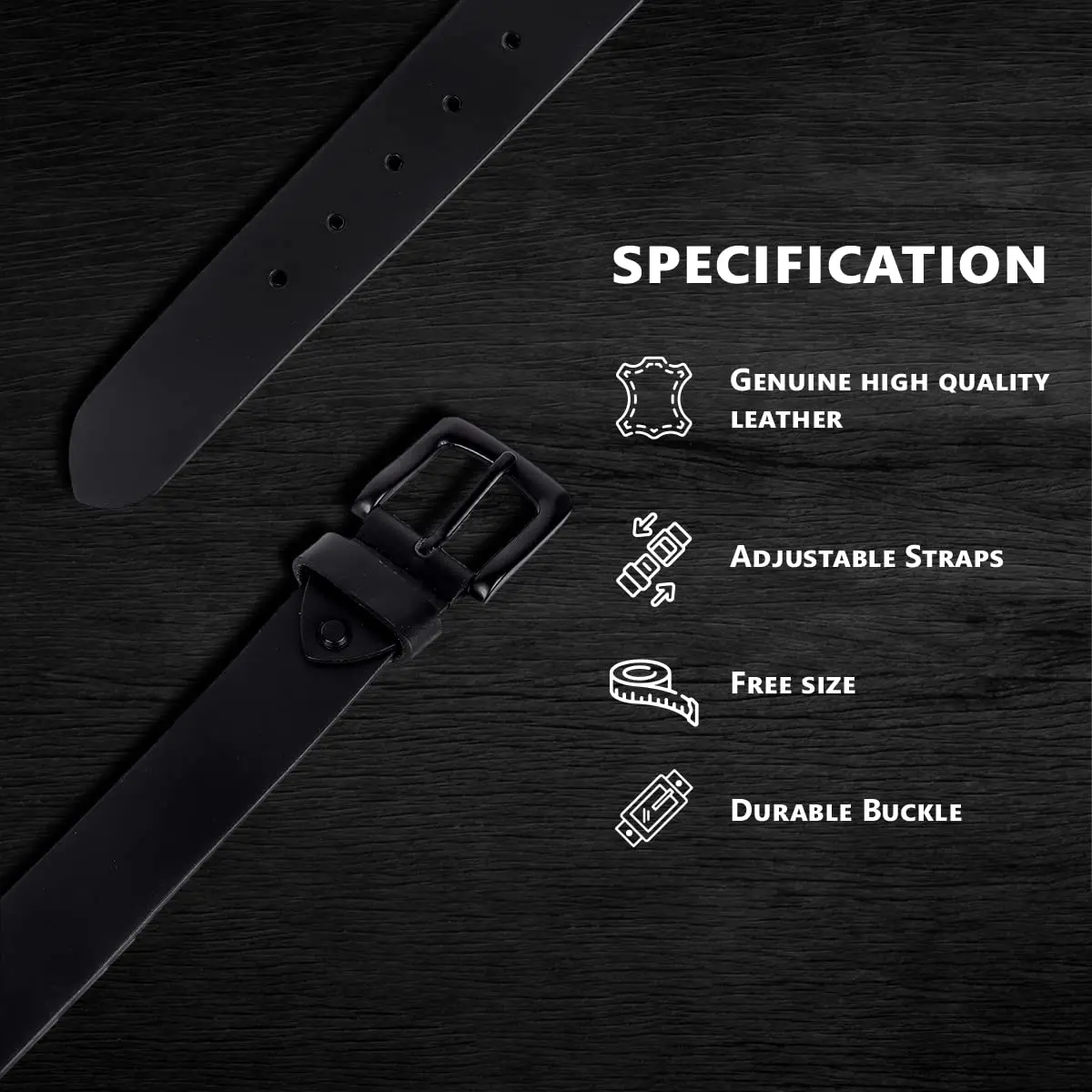 HAMMONDS FLYCATCHER Genuine Leather Belt for Men | Adjustable Waistband up to 46 Inches | Ratchet Belt for Men | 1.5" (3.81 cm) Width - view 3