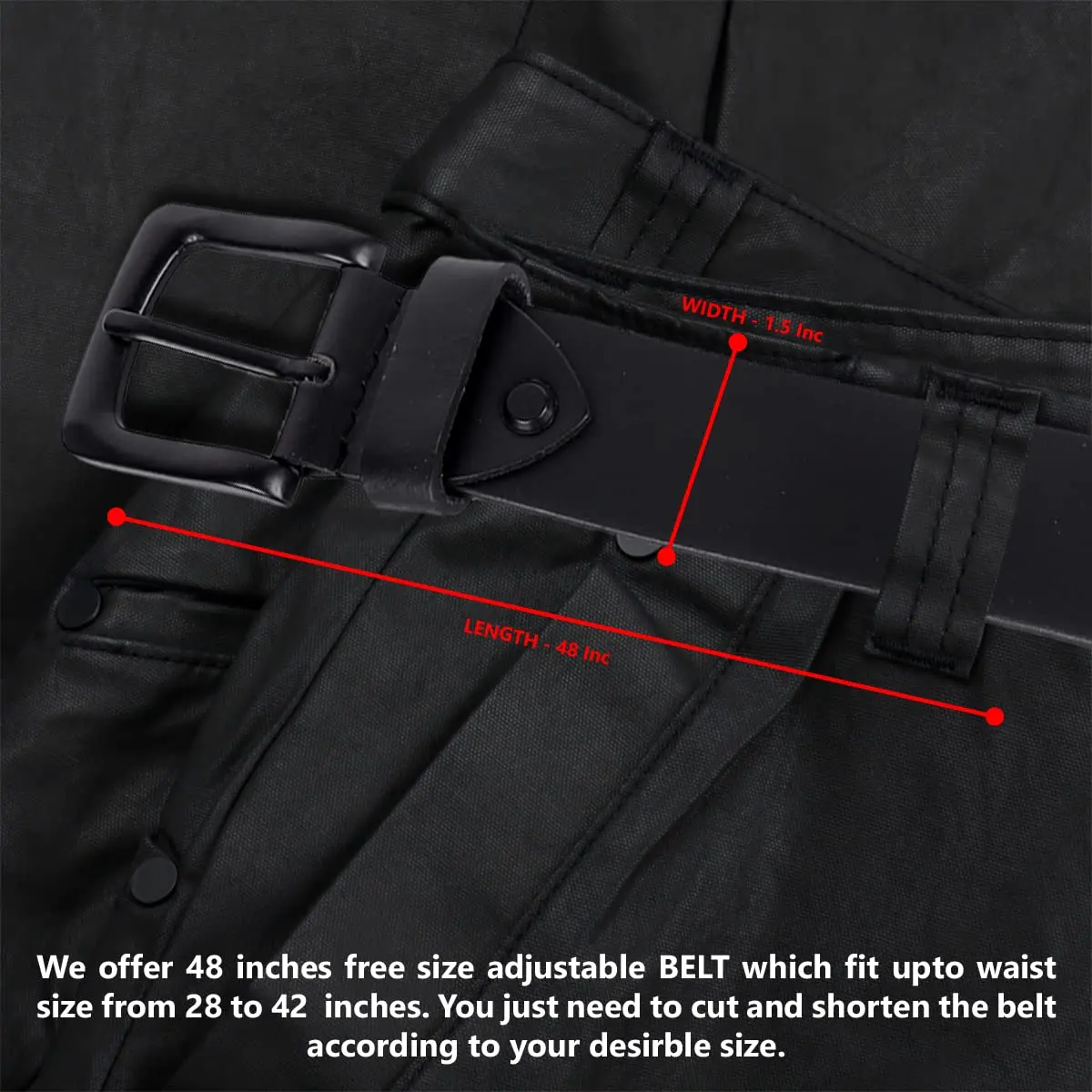 HAMMONDS FLYCATCHER Genuine Leather Belt for Men | Adjustable Waistband up to 46 Inches | Ratchet Belt for Men | 1.5" (3.81 cm) Width - view 4