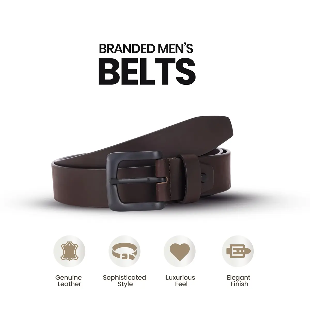 HAMMONDS FLYCATCHER Genuine Leather Belt for Men | Vintage Brown | 38 cm (1.5") Width | Adjustable to 46 Inches - view 5