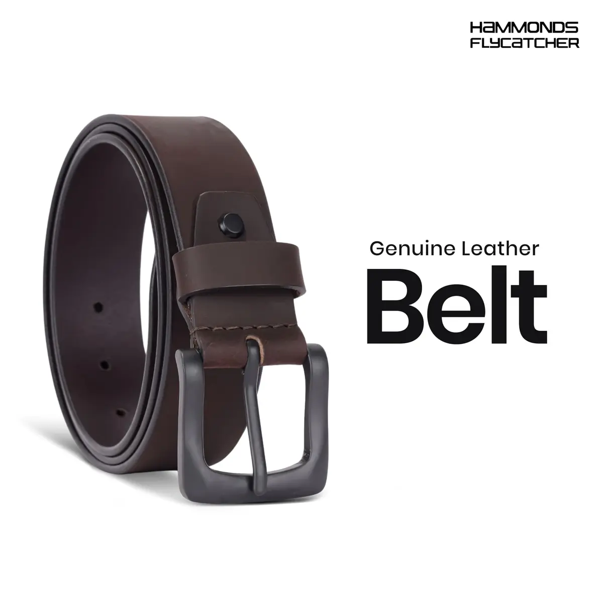 HAMMONDS FLYCATCHER Genuine Leather Belt for Men | Vintage Brown | 38 cm (1.5") Width | Adjustable to 46 Inches - view 3