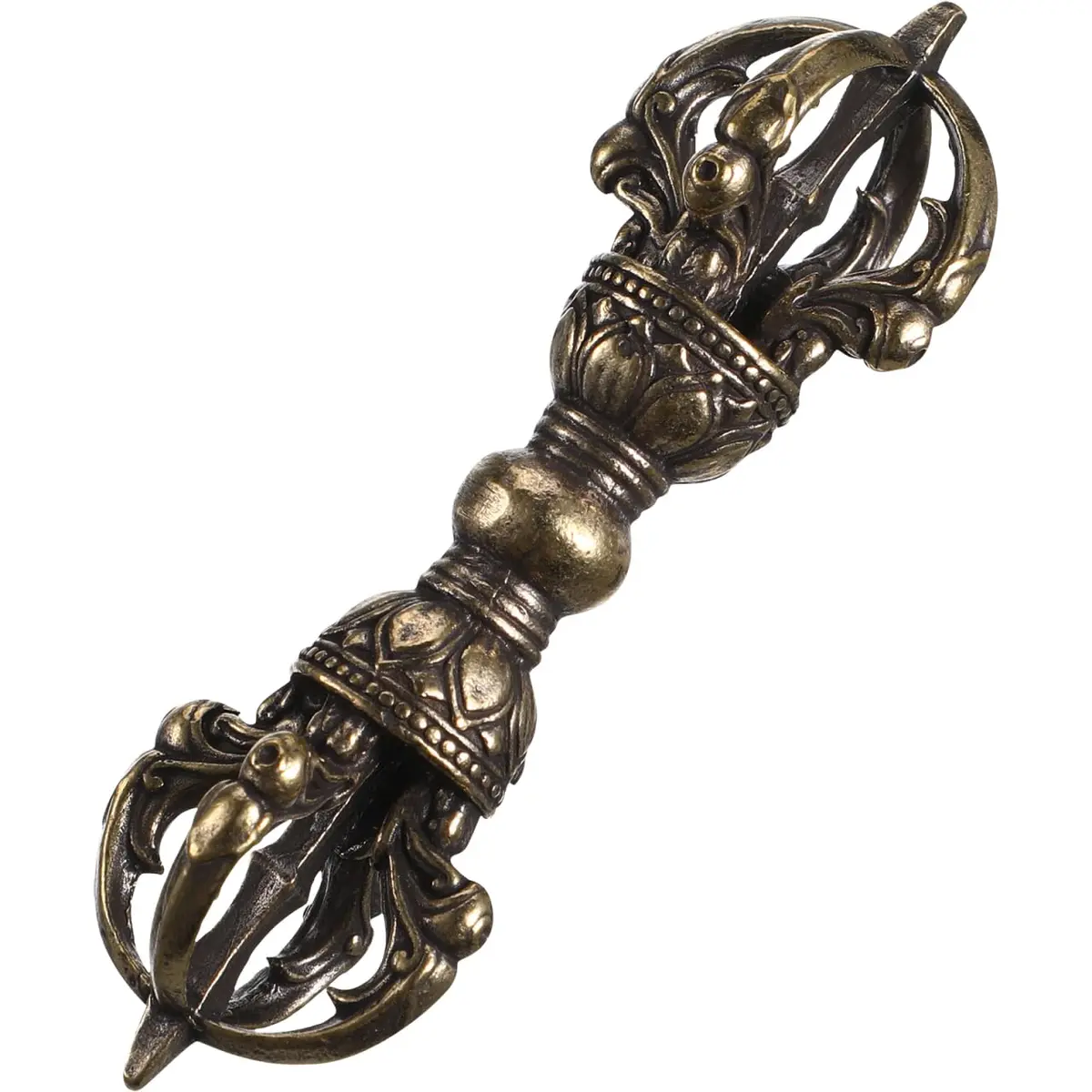 Homoyoyo Vintage Brass Vajra Pendant 8.85cm (3.48in) | Authentic Religious Decor - main product image