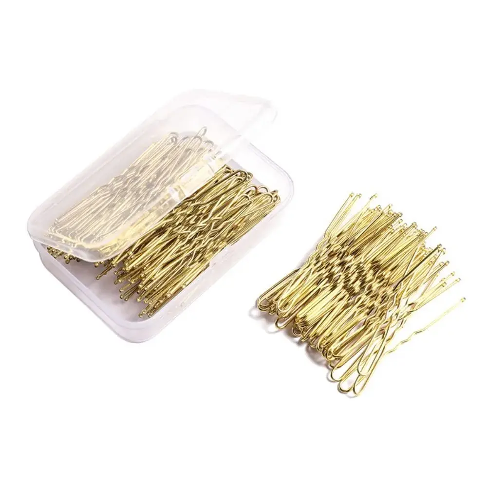 TAPBULL U Shaped Hair Pins for Buns - 120 Pack Gold Metal Hair Pins | Wedding Bridal Hair Accessories - main product image