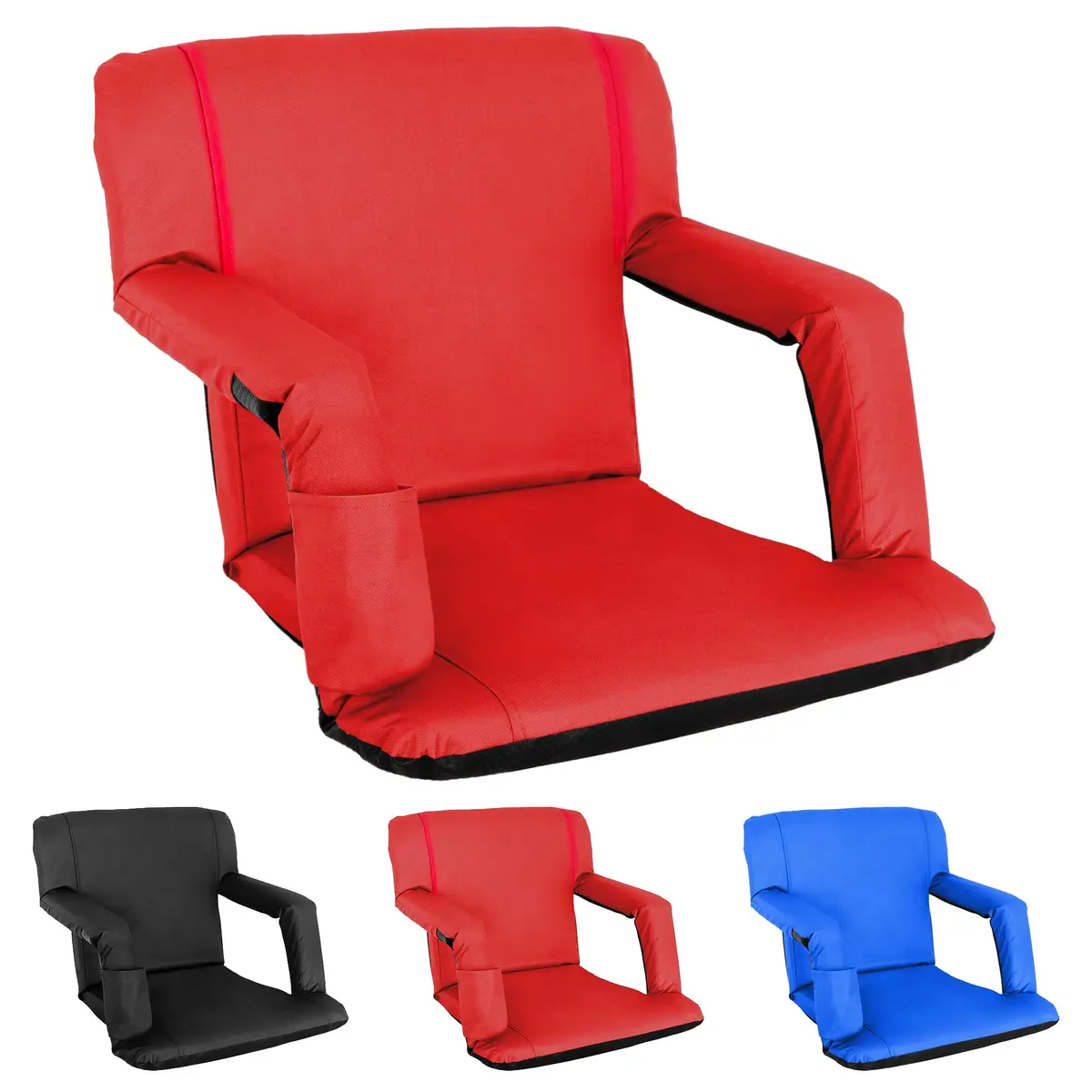 ZENY Stadium Seat for Bleachers with Back Support, 20.5'' | Adjustable Reclining & Padded Comfort - main product image
