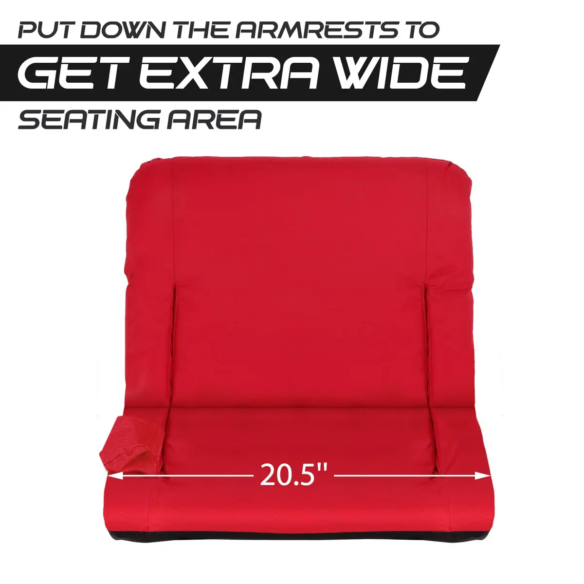 ZENY Stadium Seat for Bleachers with Back Support, 20.5'' | Adjustable Reclining & Padded Comfort - view 4