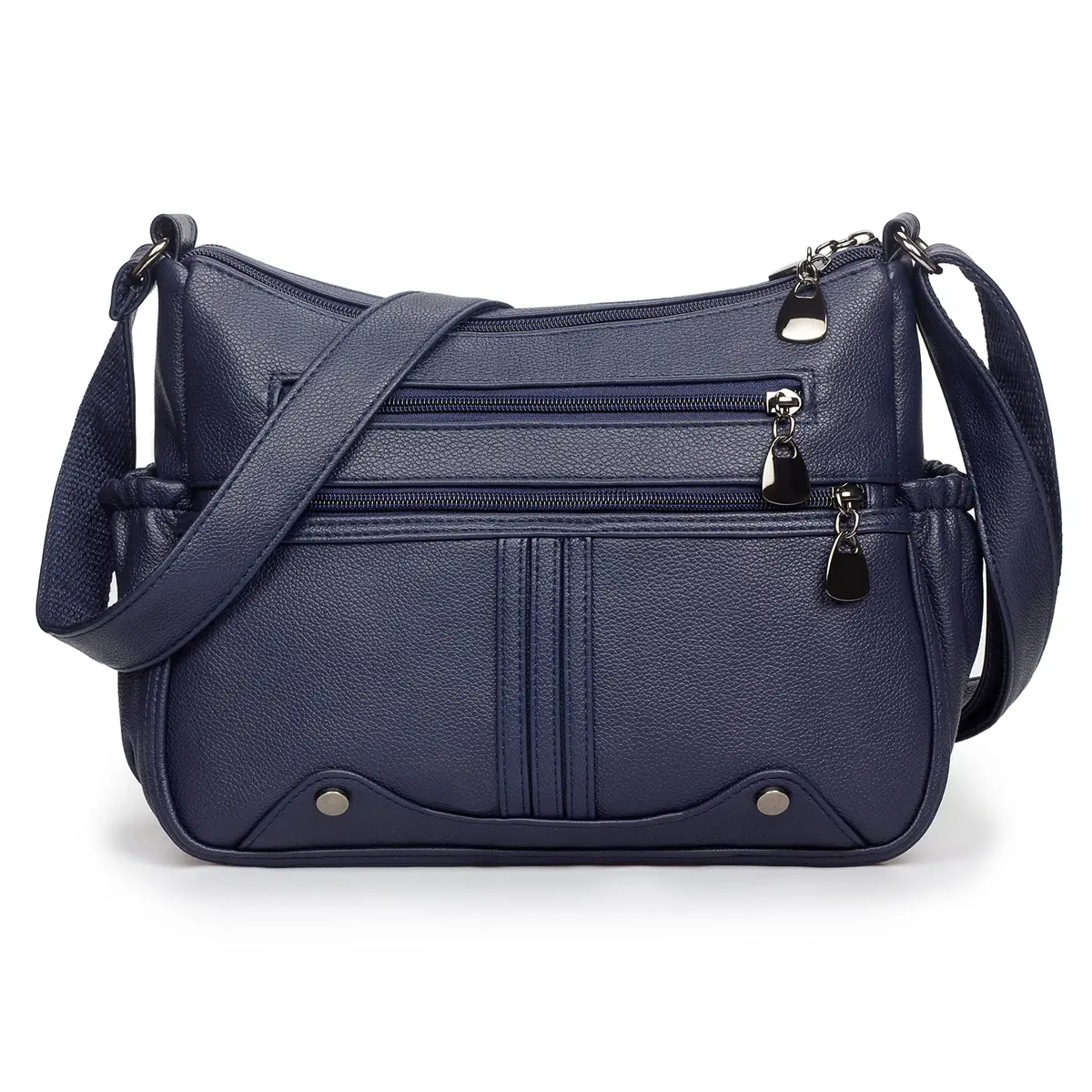 VOLGANIK ROCK Women PU Leather Shoulder Handbag Multi Pocket Crossbody Bag Medium Roomy - main product image