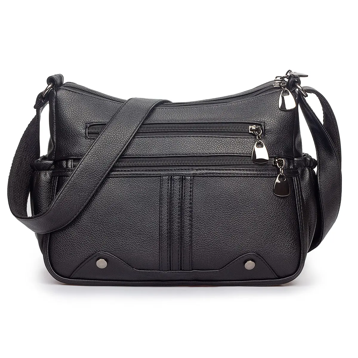 VOLGANIK ROCK Women PU Leather Shoulder Handbag Multi Pocket Crossbody Bag Medium Roomy - main product image
