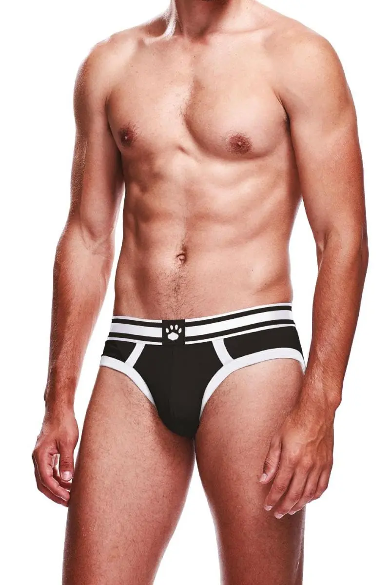 Prowler Black & White Brief Large 32"-34" | Super Comfy Elasticated Waistband (92% Polyester, 8% Spandex) - main product image