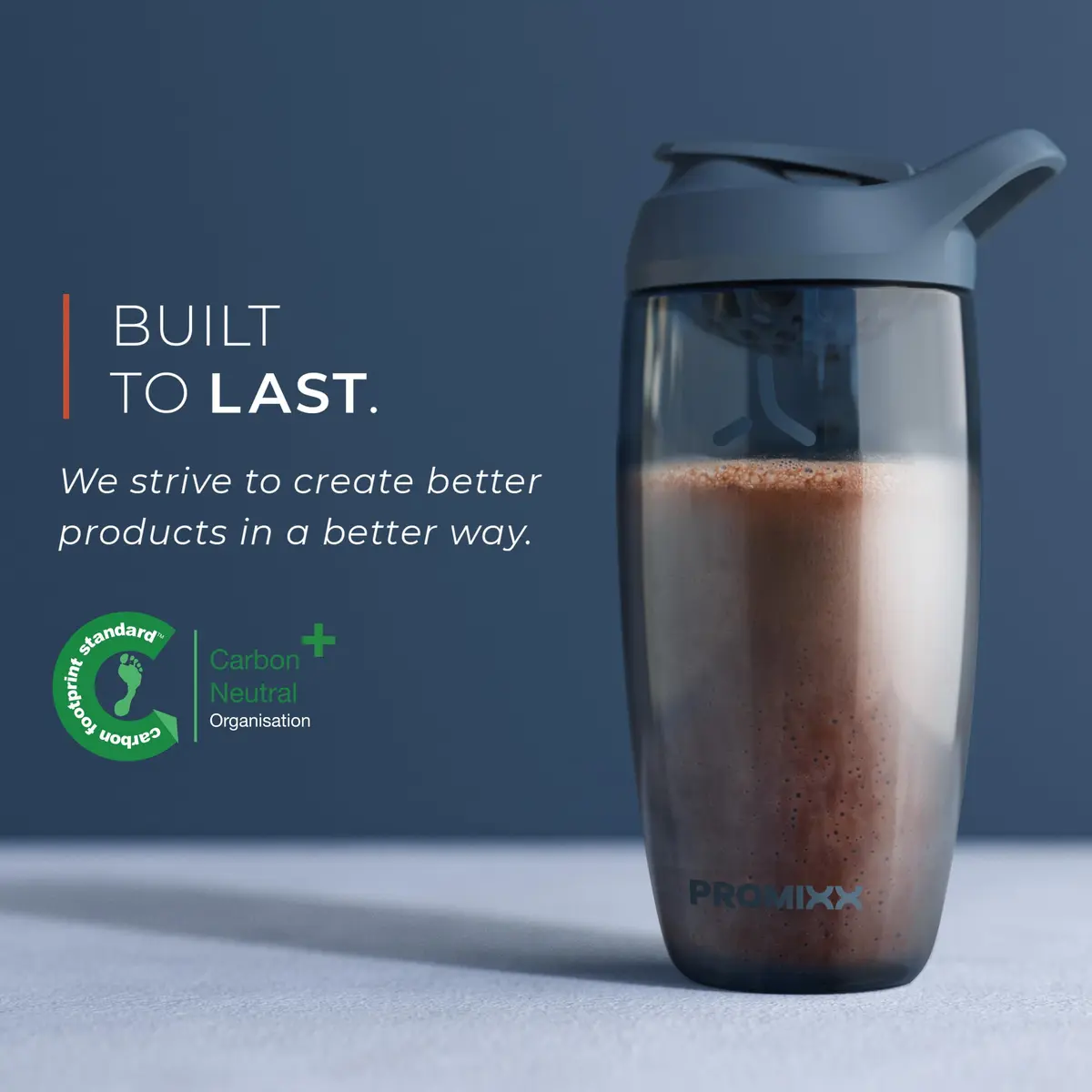 PROMIXX Pursuit Protein Shaker Bottle (24 oz) – Silent No-Ball Mixer, Leak-Proof, Ecozen, Easy-Clean, BPA/BPS & Phthalate-Free - view 7