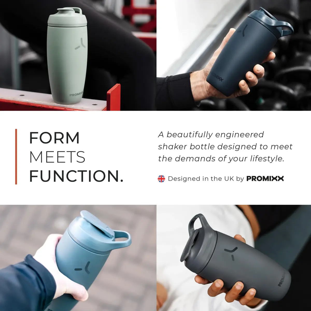 PROMIXX Pursuit Insulated Shaker Bottle 550ml (18.6 fl oz) | Premium Stainless Steel for Smooth Mixing - view 4