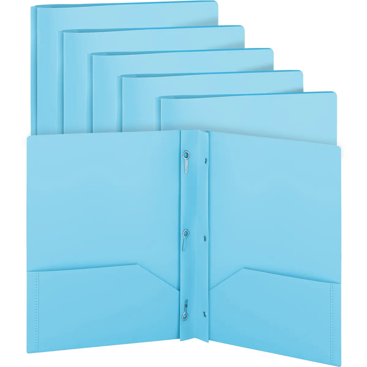Enday Blue File Folder with Pockets & Prongs | 6 Pc Letter Size, Water-Resistant, Durable (70-120 chars) - main product image