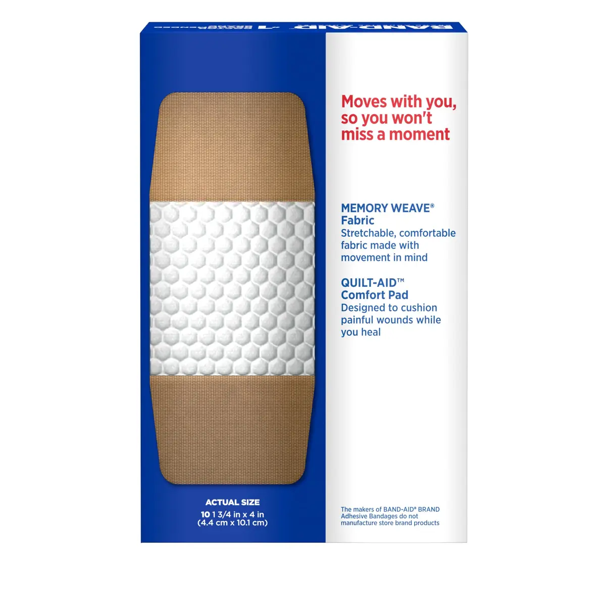 Band-Aid Brand Sterile Flexible Fabric Adhesive Bandages Extra Large 10 Count (Pack of 2) | Comfortable Wound Protection - view 5