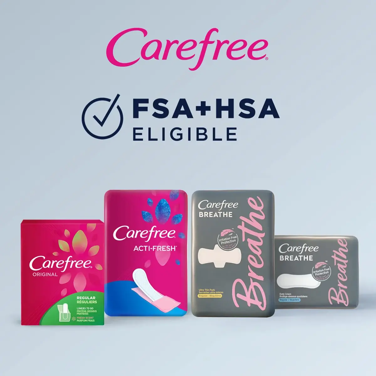 Carefree Acti-Fresh Panty Liners Regular Unscented 108 Count (54 Count x 2) | Daily Freshness & Odor Control - view 5