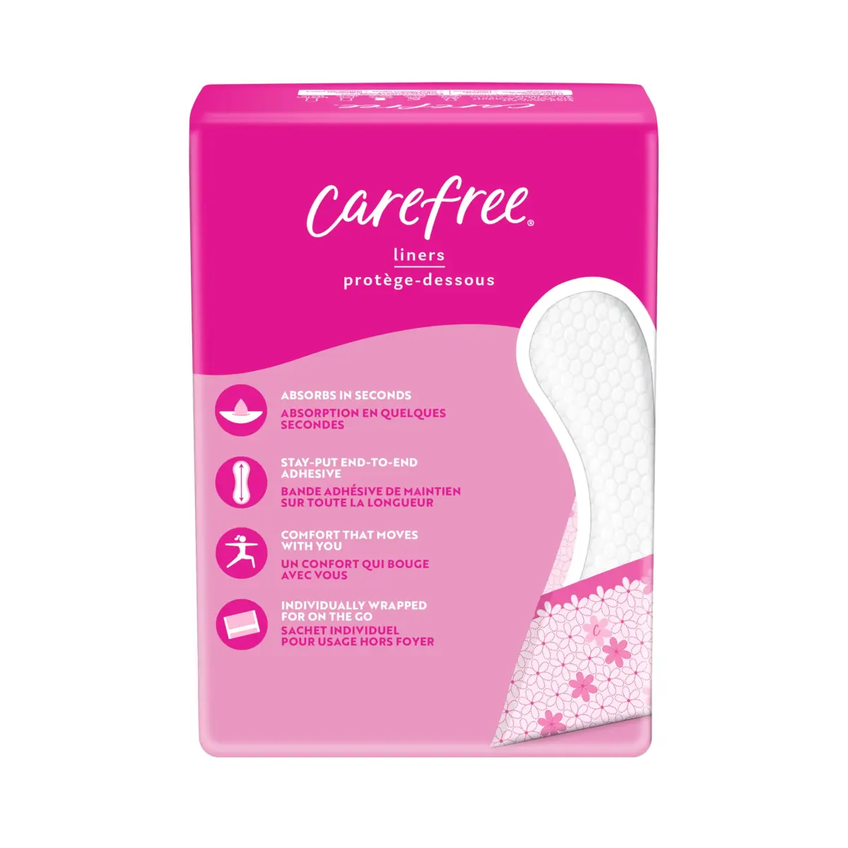 Carefree Acti-Fresh Panty Liners Regular Unscented 108 Count (54 Count x 2) | Daily Freshness & Odor Control - view 9