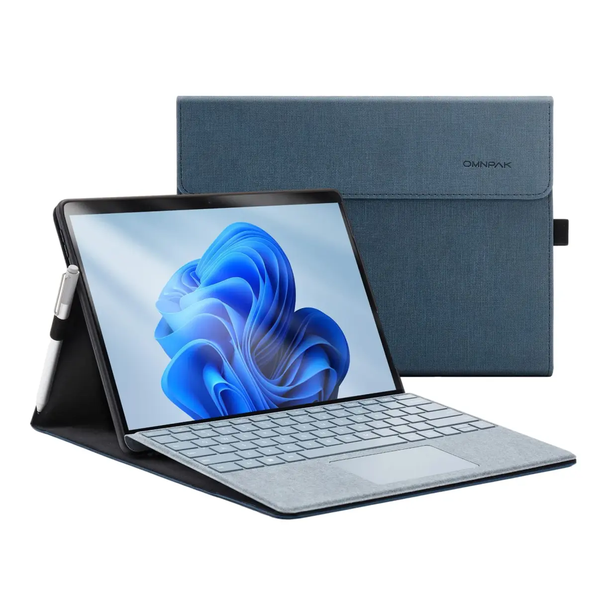 Omnpak Protective Case for Microsoft Surface Pro 8 with Stylus Holder & Kickstand | 13-inch Tablet Cover - main product image