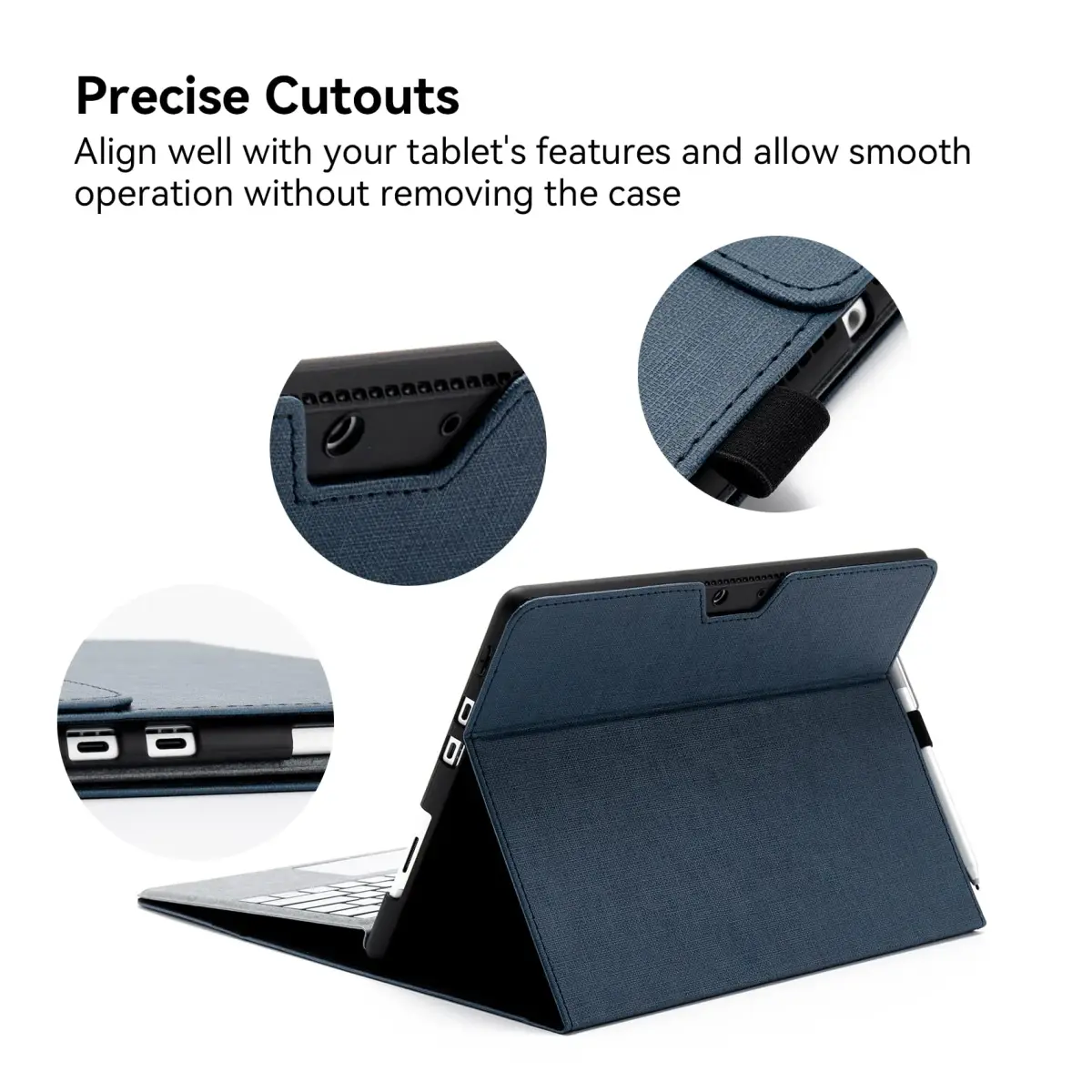 Omnpak Protective Case for Microsoft Surface Pro 8 with Stylus Holder & Kickstand | 13-inch Tablet Cover - view 5