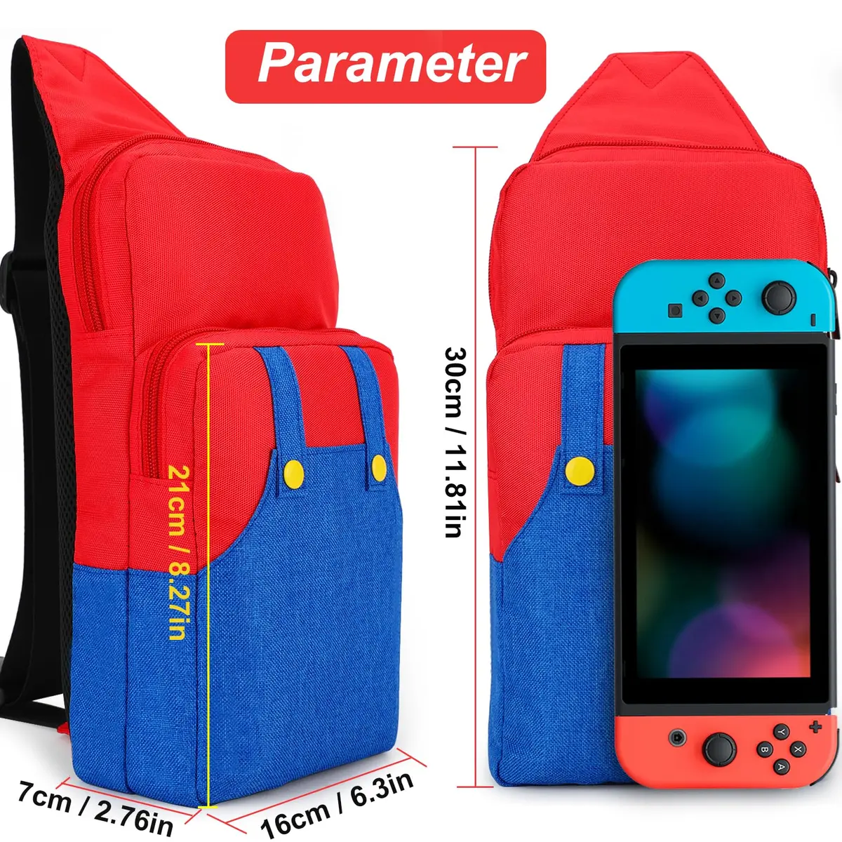 Owngen Travel Carrying Bag for Nintendo Switch/2/Lite/OLED | Durable Oxford, Large Capacity, Lightweight & Gift-Ready - view 3