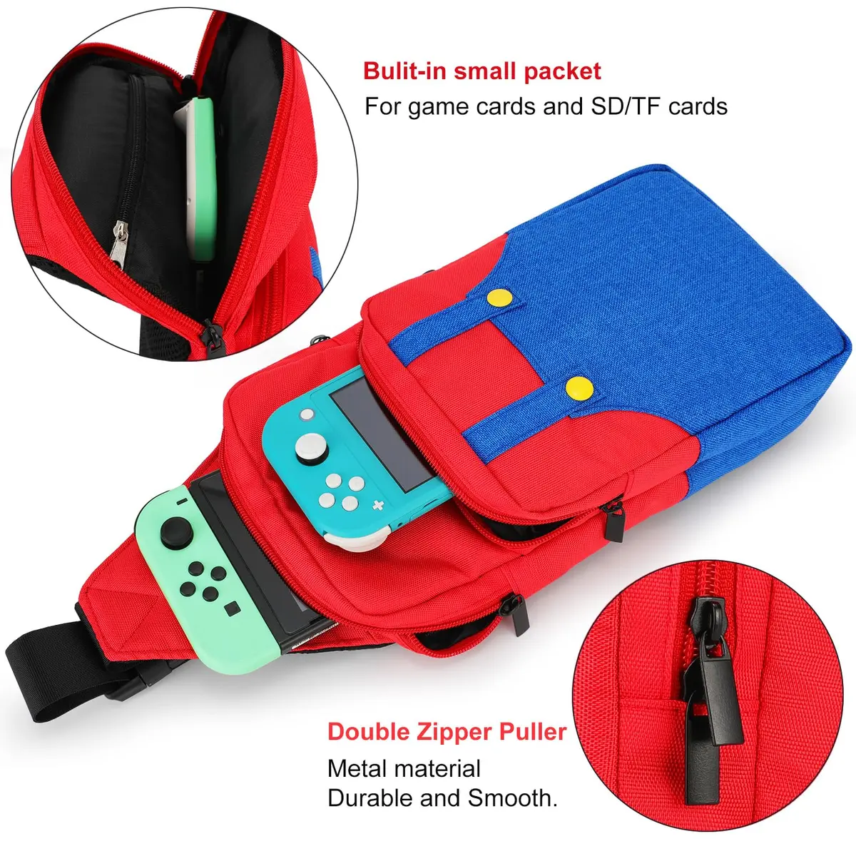 Owngen Travel Carrying Bag for Nintendo Switch/2/Lite/OLED | Durable Oxford, Large Capacity, Lightweight & Gift-Ready - view 4