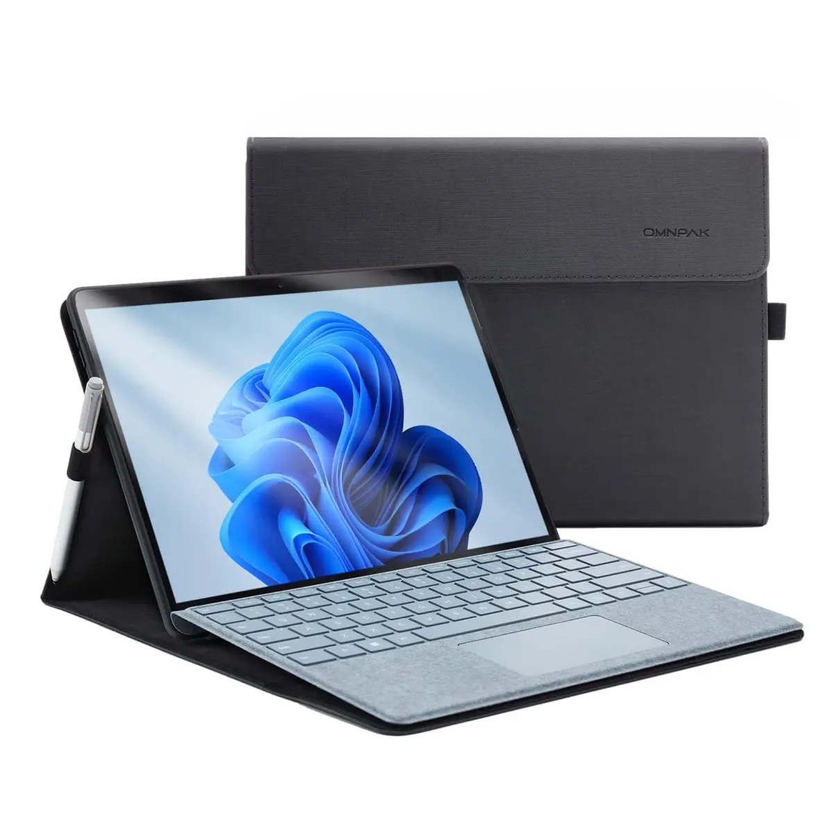 Omnpak Protective Case for Microsoft Surface Pro 8 with Stylus Holder & Kickstand | 13-inch Tablet Cover - main product image