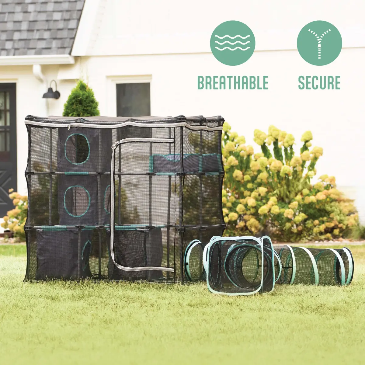 Kitty City Outdoor Catio Kit Large | Spacious Mesh Cat Playpen with Expandable Design - view 4