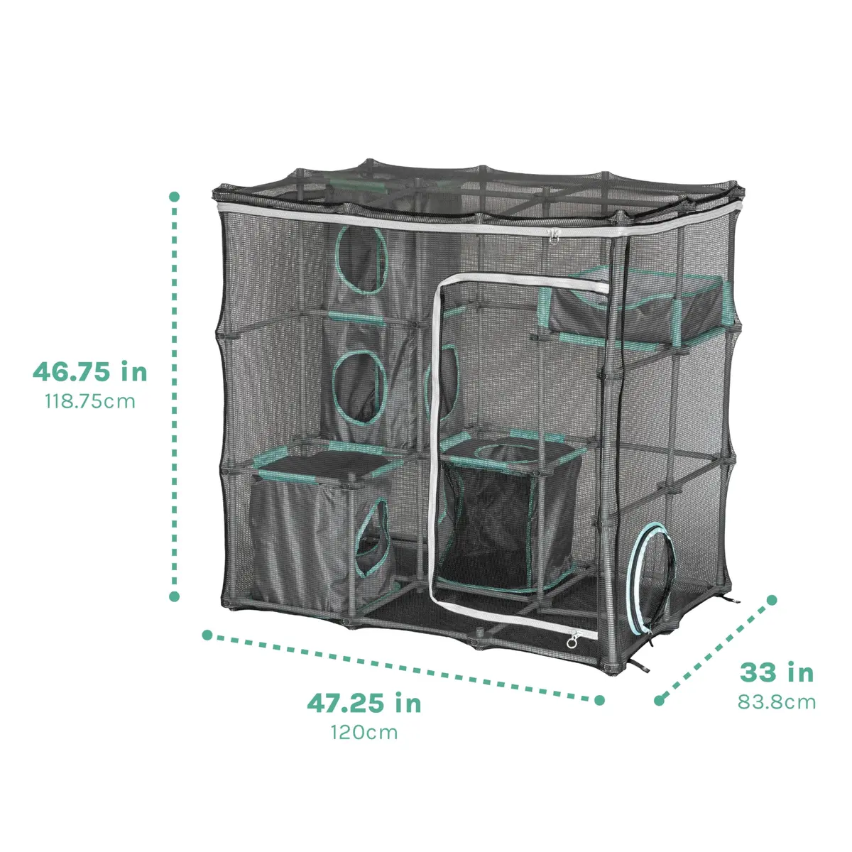 Kitty City Outdoor Catio Kit Large | Spacious Mesh Cat Playpen with Expandable Design - view 2