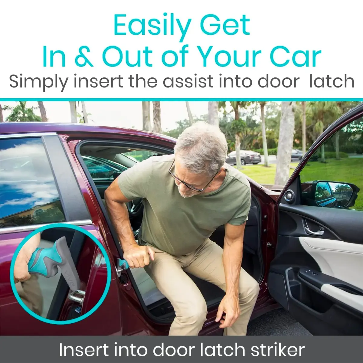 Vive Car Handle Assist for Elderly - 300 lb Capacity | Auto Grab Bar for Cars, Trucks, SUVs - view 4