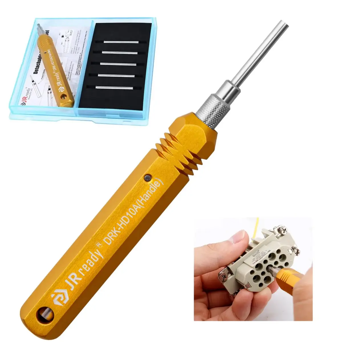 JRready DRK-HD10A HARTING Connector Pin Removal Tool Kit | 0.102" Tube ID - main product image