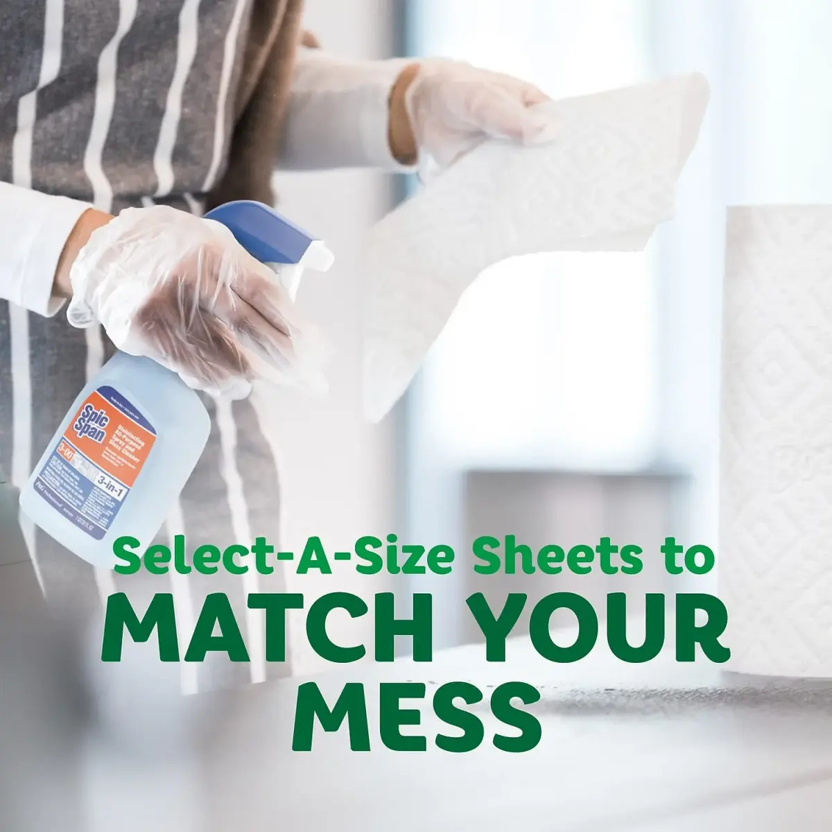 Bounty Select-A-Size Double 2-Ply Paper Towels, 1320 Sheets (12 Rolls) | Absorbent & Strong for Any Mess - view 5