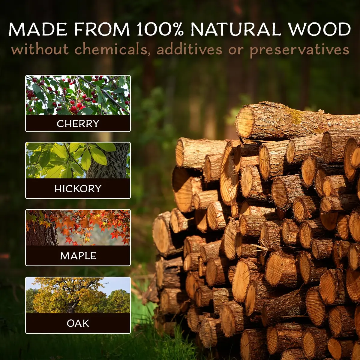 Middleton Mixology SmokeTop 4 Pack of Wood Chips | Cocktail & Food Smoking Chips, Made in The USA (Cherry, Hickory, Maple, Oak) - view 6