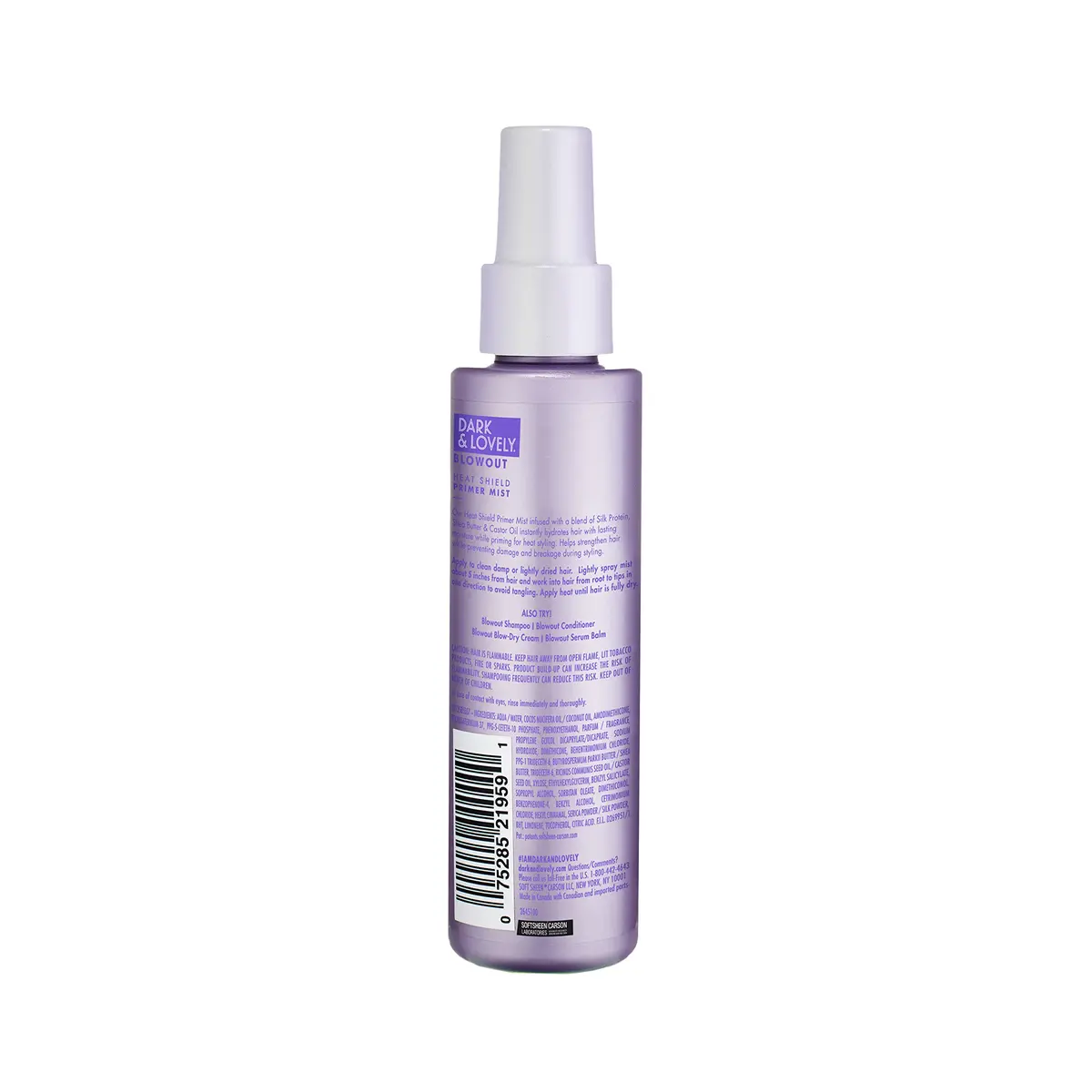 SoftSheen-Carson Dark and Lovely Blowout Heat Shield Hair Primer, 4.4 fl oz | Heat Protectant with Castor Oil for Curly & All Hair Types - view 9