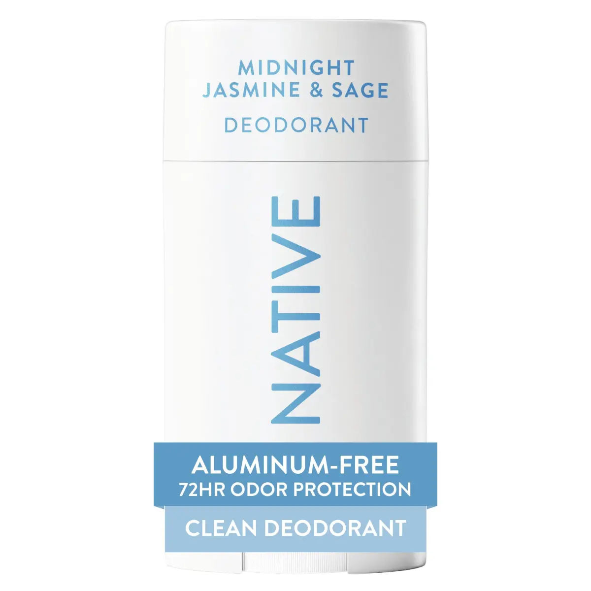 Native Midnight Jasmine & Sage Natural Deodorant Stick 77g (2.65oz) | 72-Hour Odor Control - main product image
