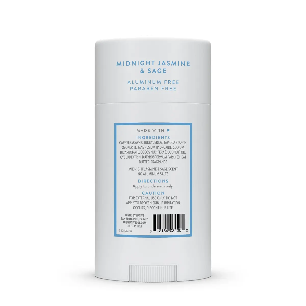 Native Midnight Jasmine & Sage Natural Deodorant Stick 77g (2.65oz) | 72-Hour Odor Control - view 9