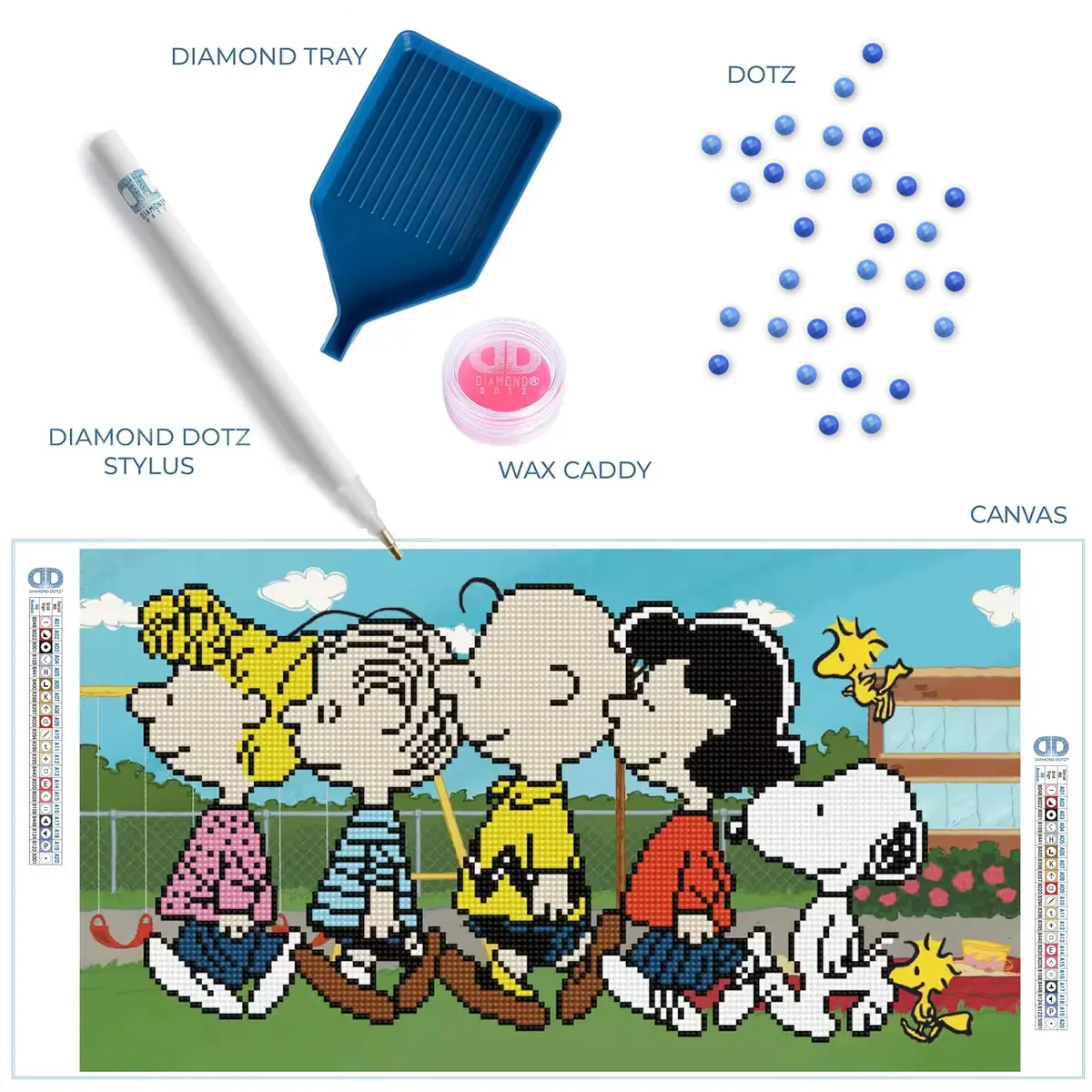 DIAMOND DOTZ The Peanuts Gang Snoopy Diamond Painting Kit for Adults | Sparkling Mosaic Art, 10x18 Inches - view 5