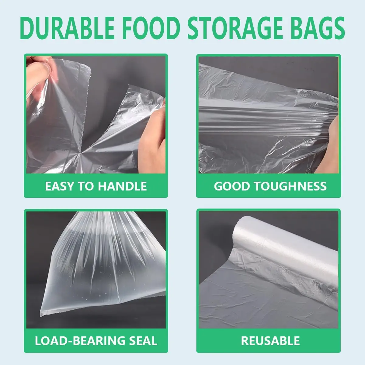 9527 Product 12" x 20" Clear Plastic Produce Bag | Food Storage Roll for Fruits & Vegetables - view 6