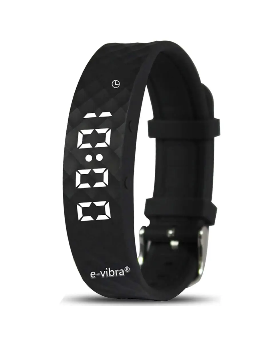 e-vibra Potty Training Watch Silent Vibrating Alarm Reminder with Countdown Timer Black | 10cm-22.5cm Wrist - main product image