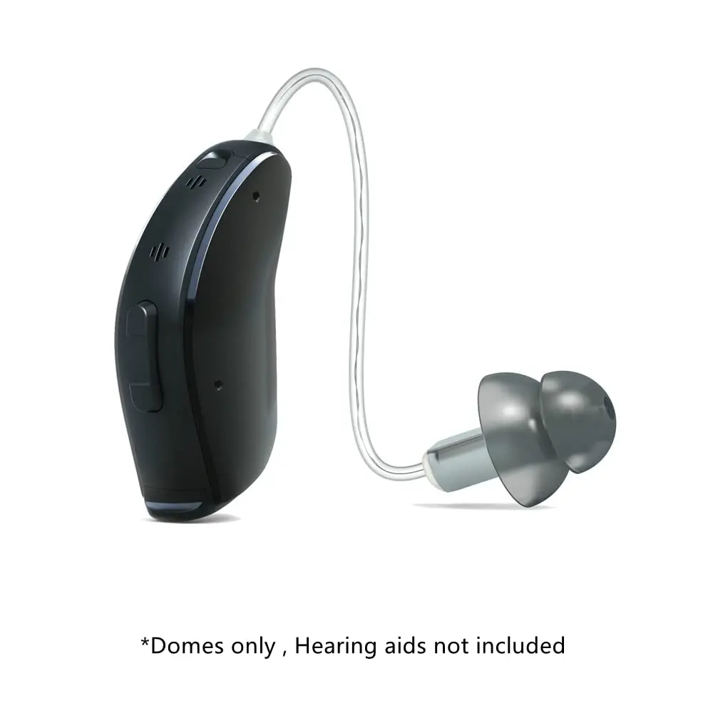 AroneMom Smoky Power Domes for Resound Hearing Aids, Medium (10 Counts) | Non-Occluding Double Layer for Clear Sound - view 2