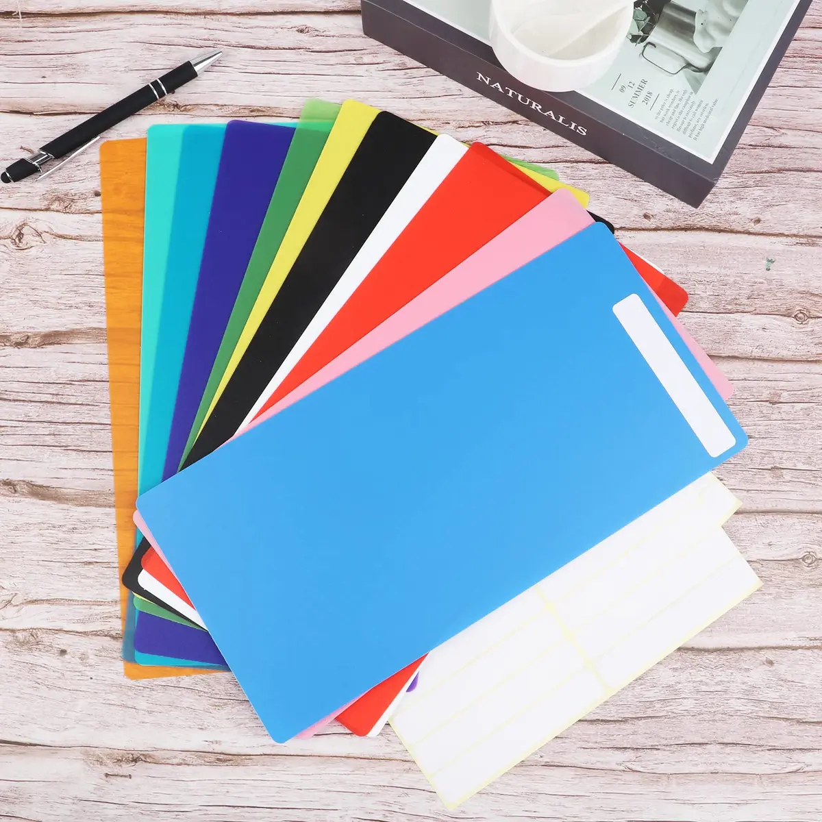Ioffersuper 22Pcs Library Book Dividers Assorted Colors 6"x 12" | Organize Shelves & Find Books Fast - view 6