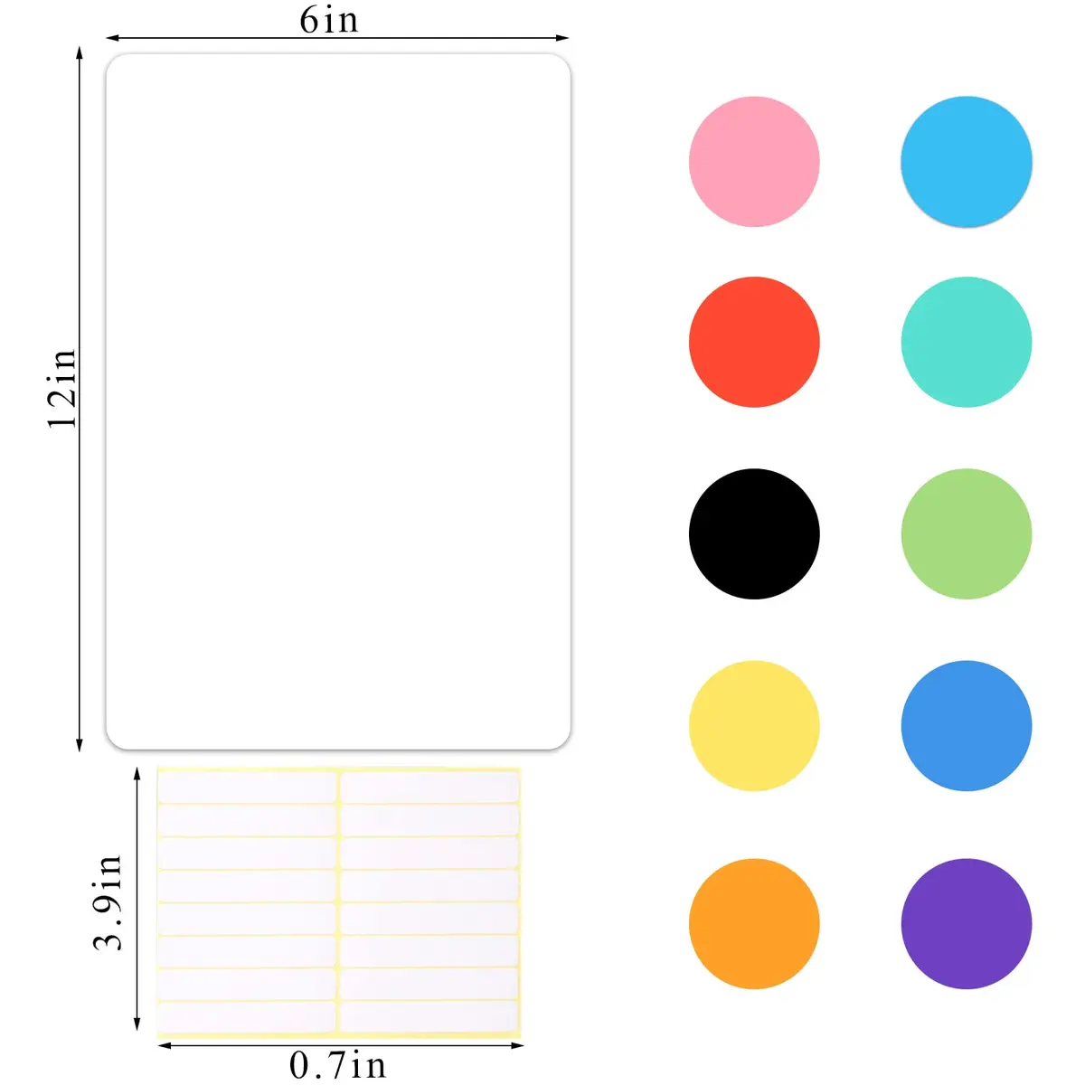 Ioffersuper 22Pcs Library Book Dividers Assorted Colors 6"x 12" | Organize Shelves & Find Books Fast - view 2
