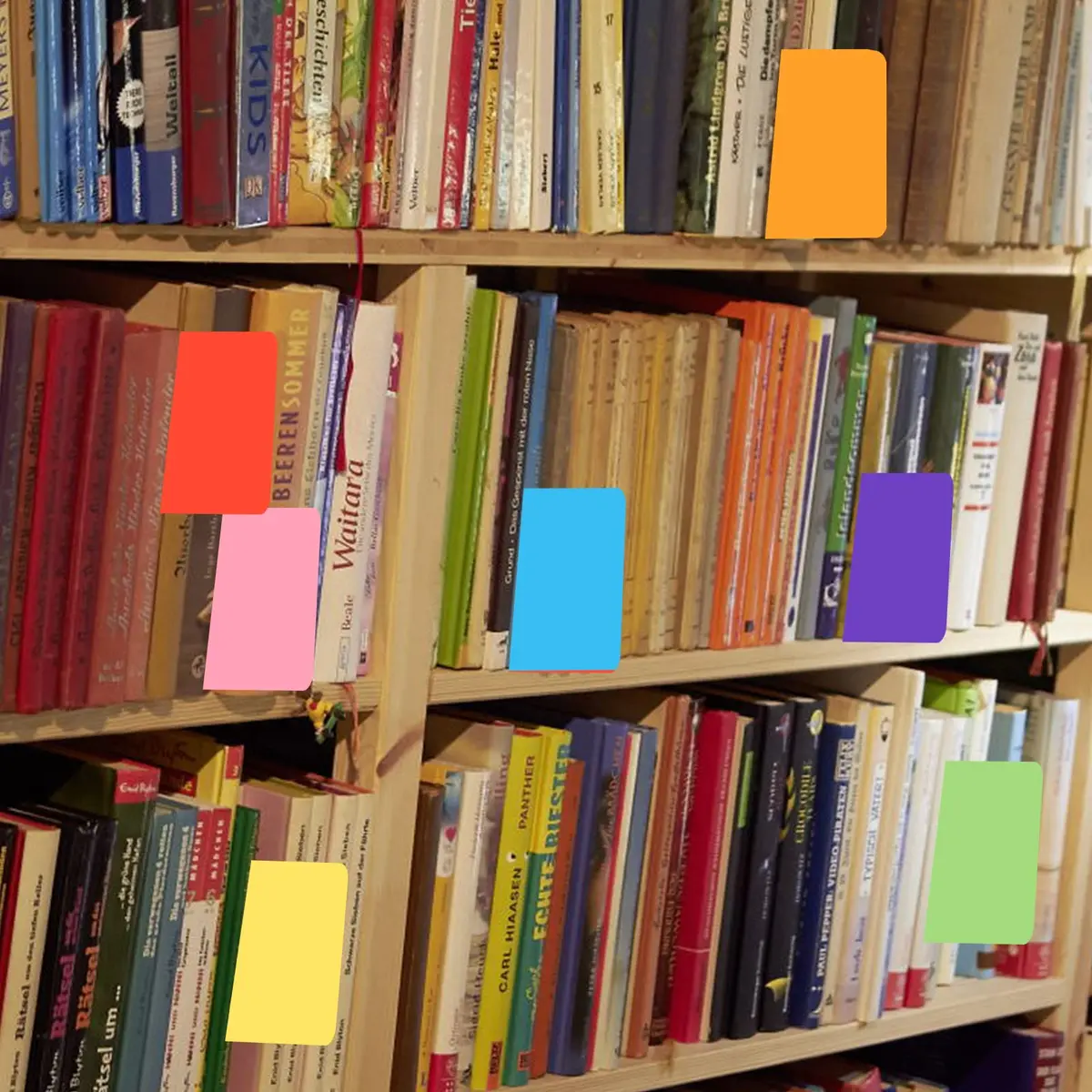 Ioffersuper 22Pcs Library Book Dividers Assorted Colors 6"x 12" | Organize Shelves & Find Books Fast - view 3