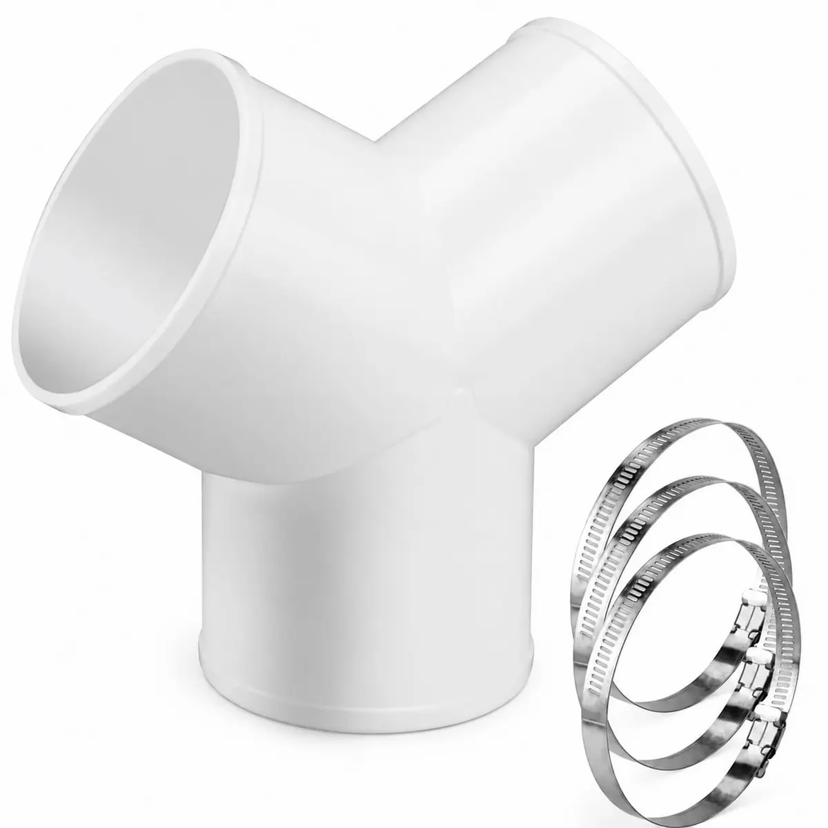 Enenes Duct Splitter 6 Inch 3 Way Duct Connector for HVAC, Dryer Vent Hose | Seamless Ventilation System Accessory - main product image