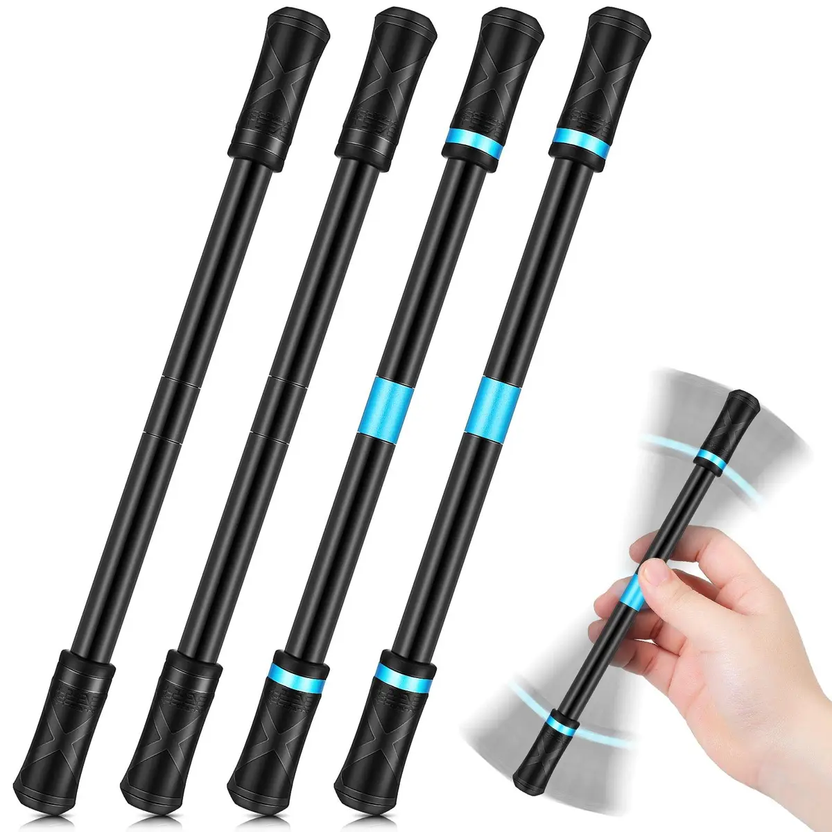 Spakon 4 Pcs Fidget Spinner Pen | Finger Trick Toy for Stress Relief & Focus - main product image