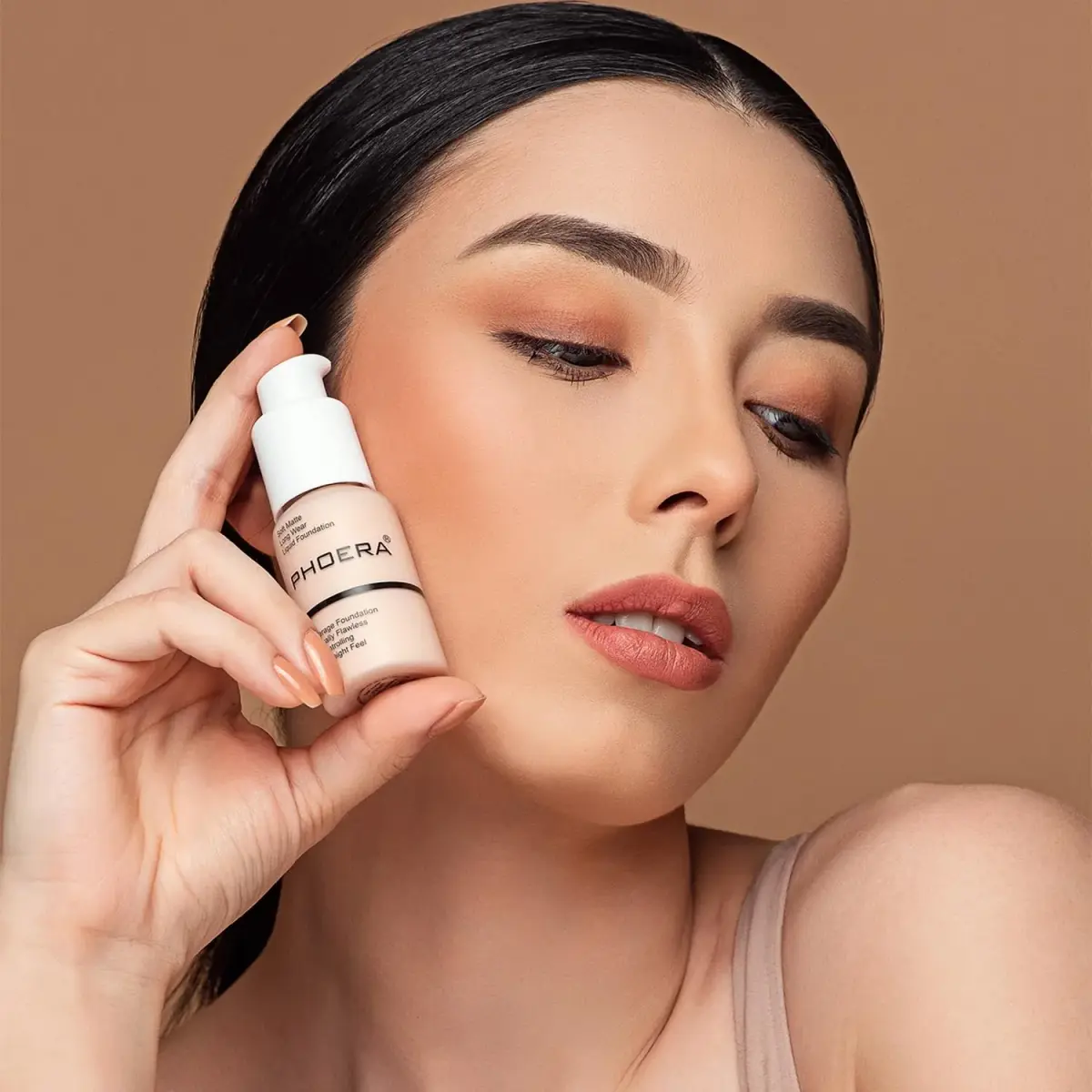 PHOERA Matte Liquide Foundation Full Coverage with Kabuki Brushes (101 Porcelain + 102 Nude) | 30ml (1.01 Fl Oz) | Waterproof & Oil-Controlling - view 7