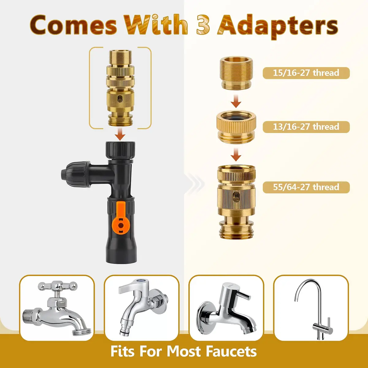 hygger Aquarium Water Change Kit with Metal Faucet Connector 25FT | Easy Gravel Vacuum & Drain - view 3