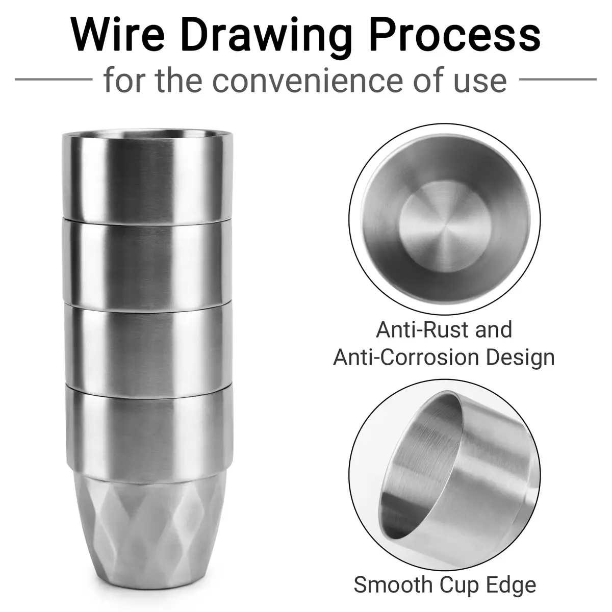 Beasea Stainless Steel Cup, 10 oz | Double Wall Insulated Metal Tumbler (300ml) - view 4
